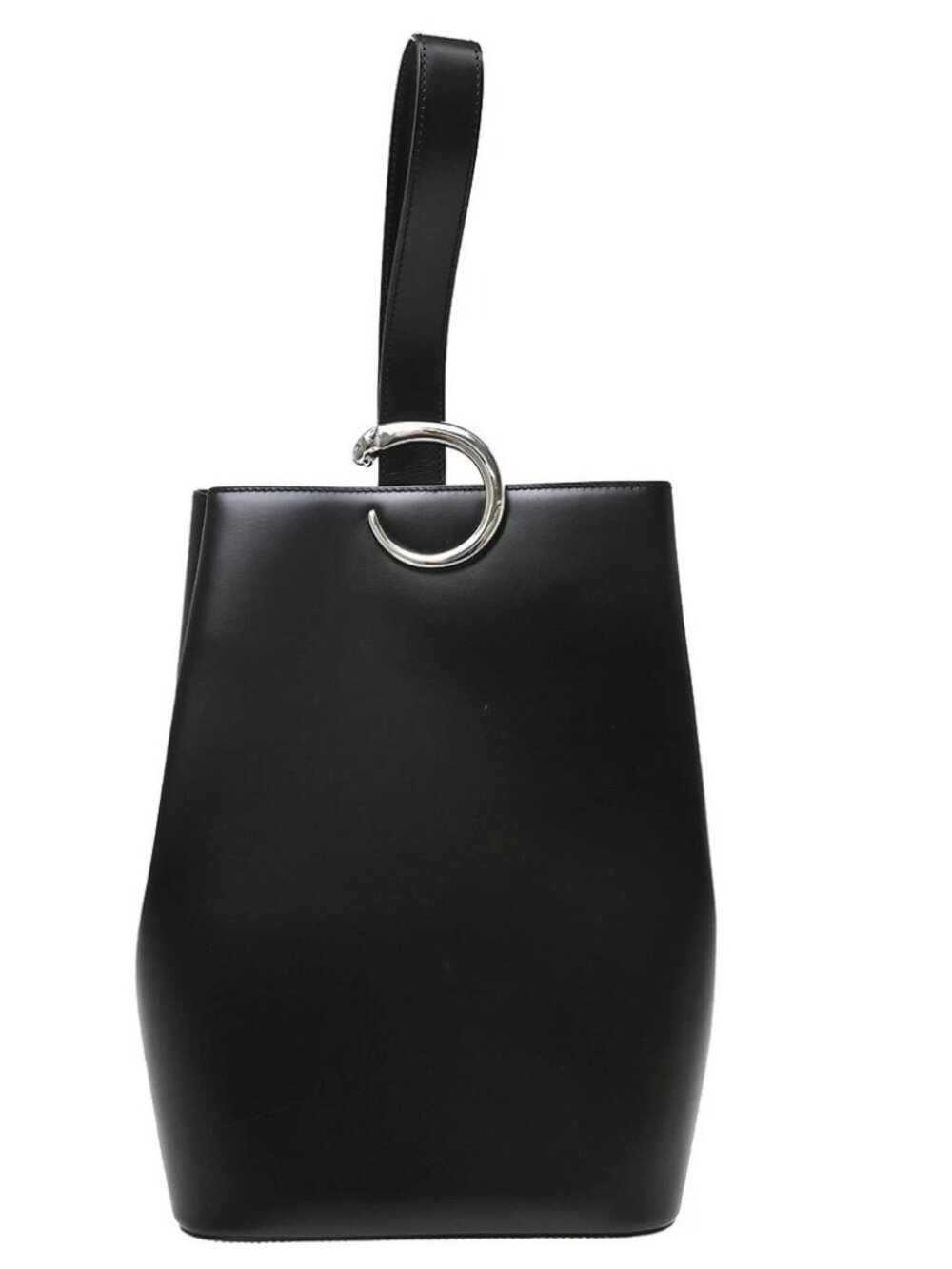 Cartier Black Leather Panthere Shoulder Bag EBFF